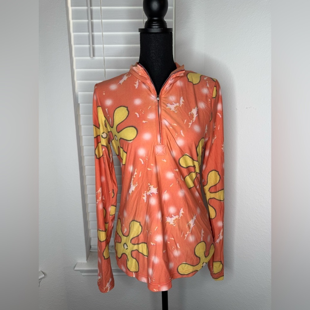 Orange and Yellow Zip-Up Top